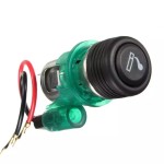 Car lighter / cigarette socket, for 12V, lighter included, green color